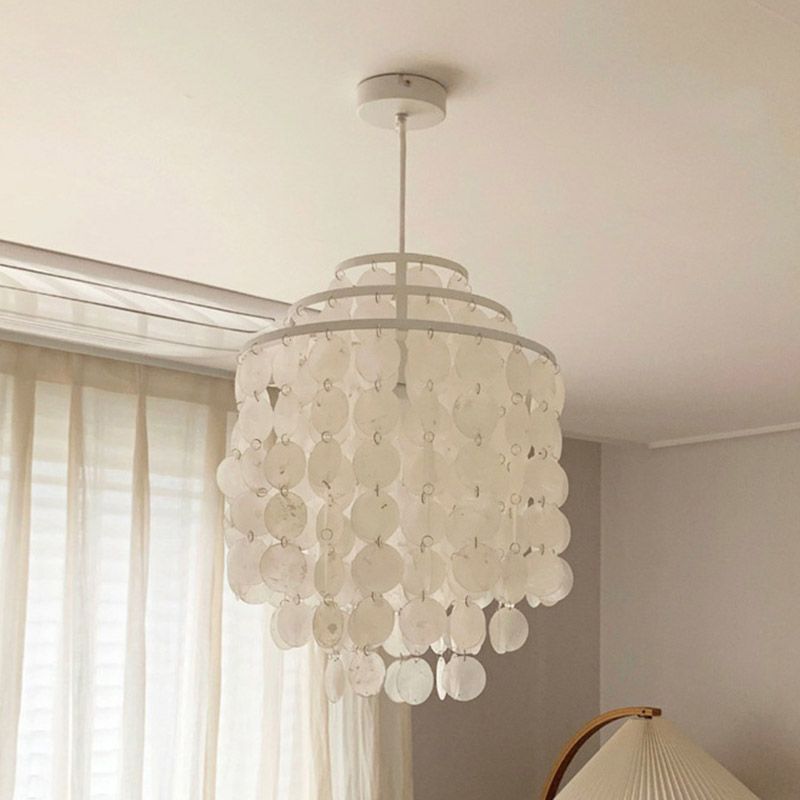 Éclairage de plafond à corde suspendue coquille