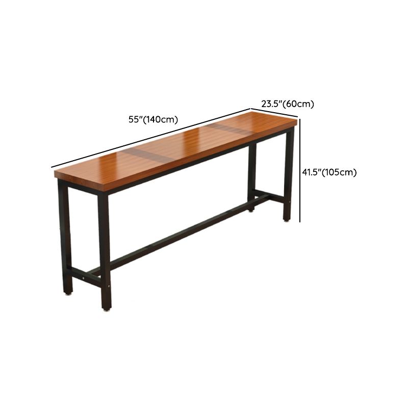 Industrial Wooden 1/2/5 Pieces Bar Table Set Rectangle Bar Table with Metal Legs