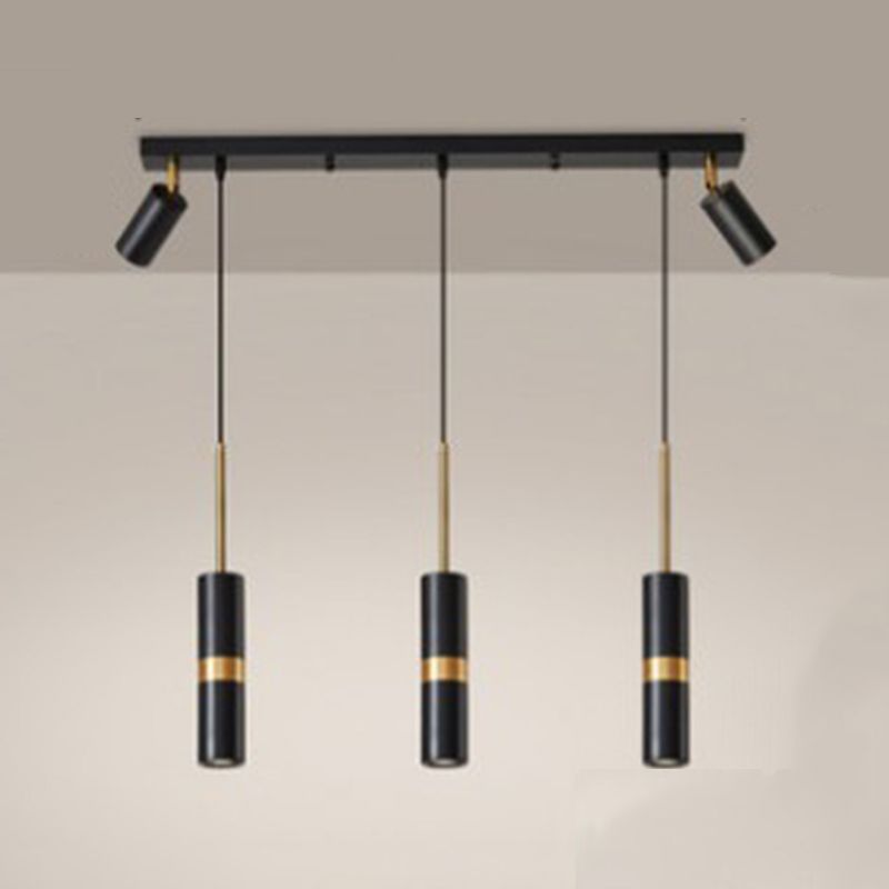 Simple Island Light Dining Room Modern Cylindrical Shade Chandelier Light Fixture