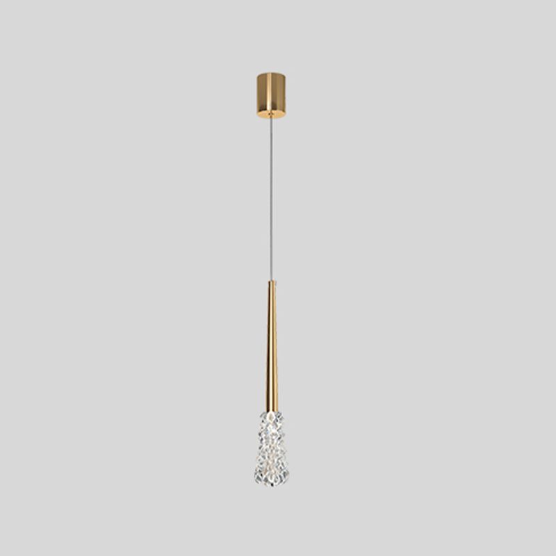 Luminaire pendentif ménage suspendu moderne avec nuance de cristal pour salle de dessin