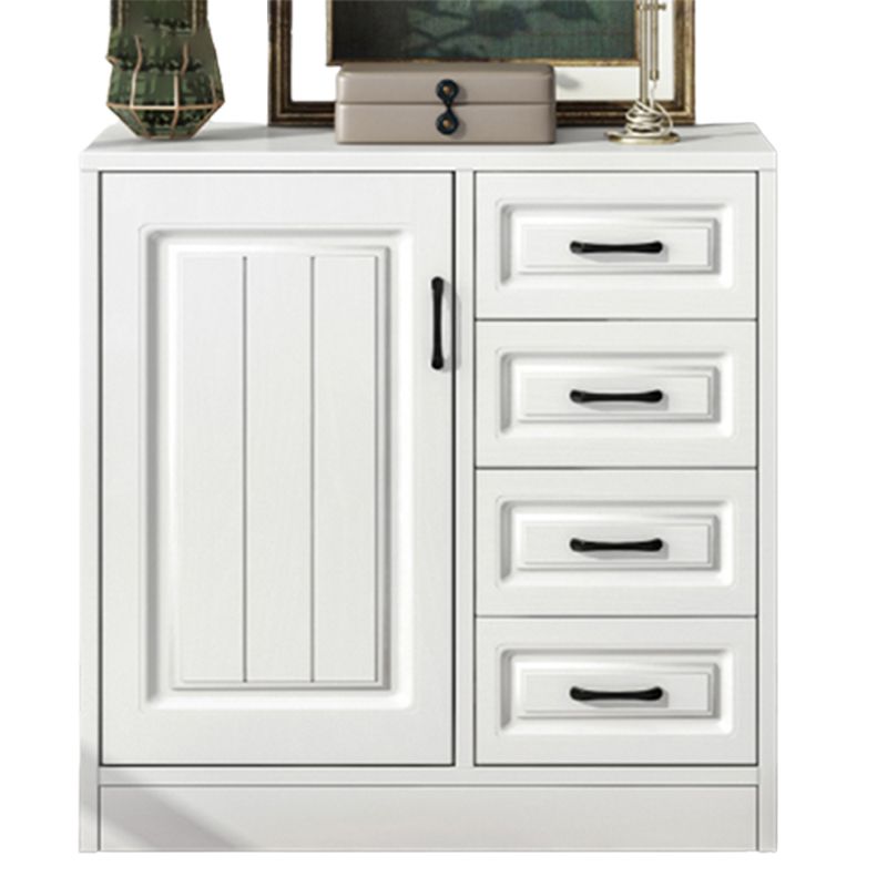 White Standard Cabinet Solid Wood Storage Cabinet with Drawer