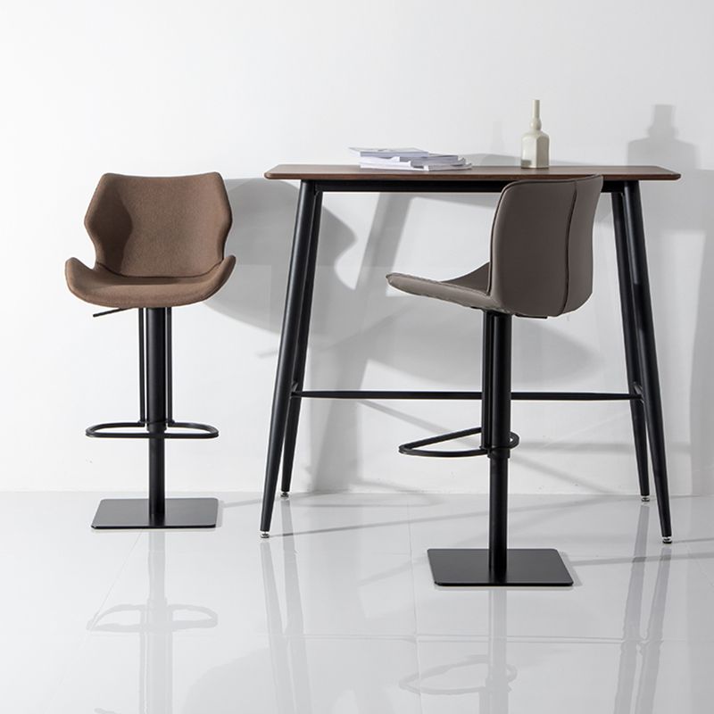 Contemporary Indoor Bar Stool Upholstered Bar Stool with Metal Base