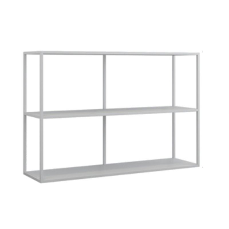 Open Rectangular Bookcase Industrial Metal Shelf for Study Room