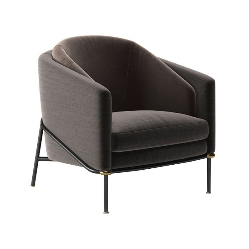 29.52" Wide Barrel Chair Arms Included Barrel Accent Chair with Basic Four Leg