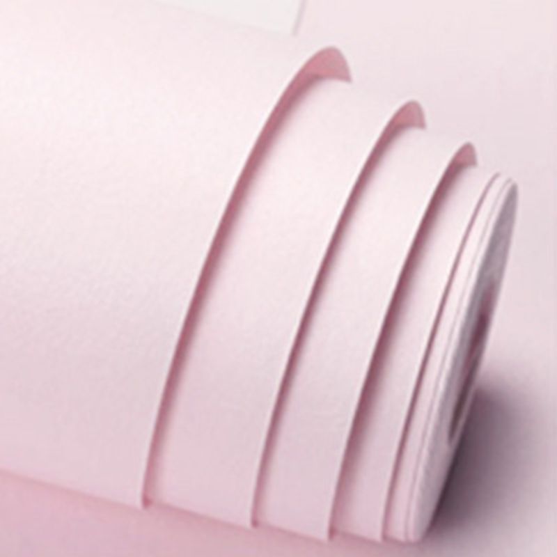 Simplicity Plain Wallpaper Roll Non-Woven Fabric Non-Pasted Pastel Color Wall Decor for Living Room