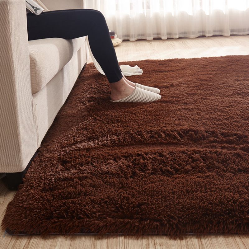 Classic Solid Color Rug Multi Colored Modern Area Carpet Faux Wool Easy Care Rug for Home