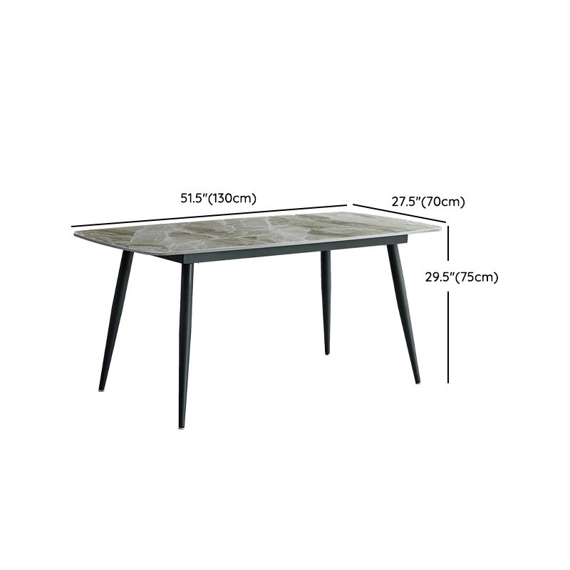 1/2/5/7 Pieces Rectangle Dining Set Modern Sintered Stone Top Dinette Table Set