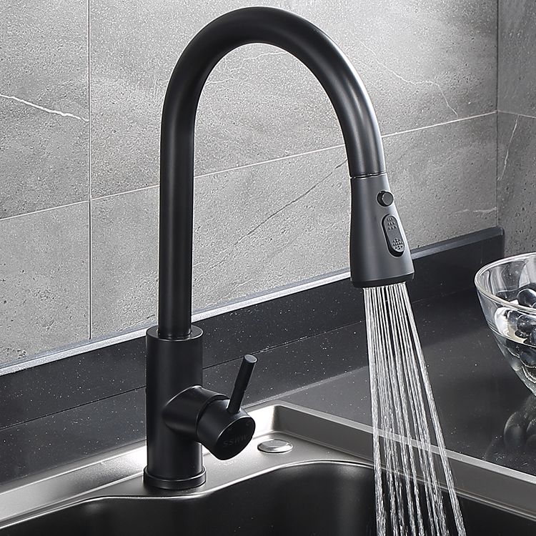 Modern Style Kitchen Faucet 304 Stainless Steel Lever Handle Kitchen Faucet