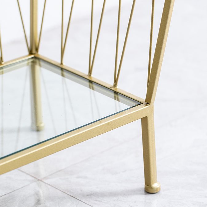 Modern Metal Bookshelf Geometric Vertical Closed Back Bookcase