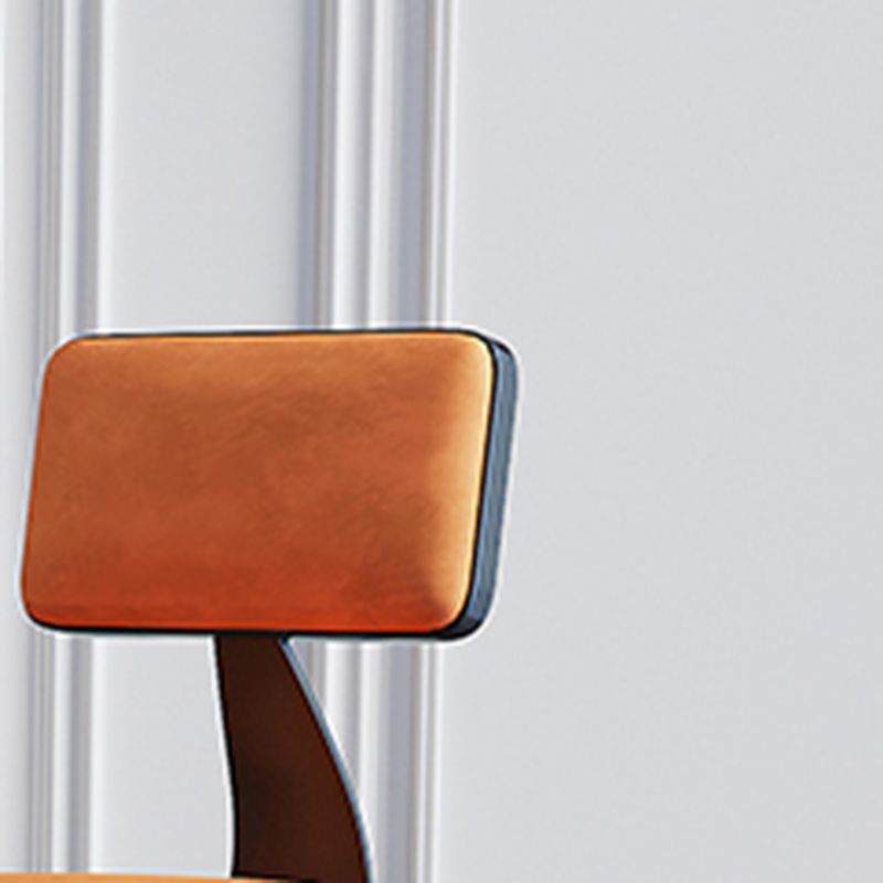 Modern Armless Backrest Counter Stool Steel Kitchen Bar Stool with Cushion and Pedal