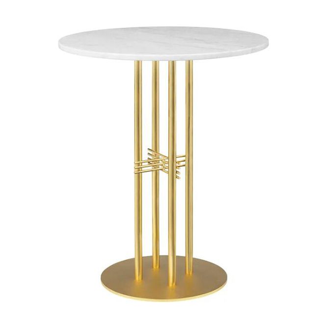 Modern Bar Table Round Dining Table - 23.6" W x 23.6" L x 41.3" H