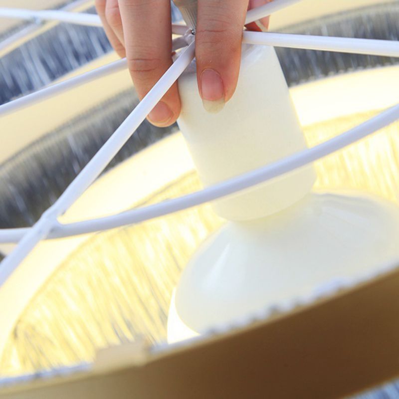 Kreisförmige Stoff hängende Lichter moderner Stil 1-Licht-Anhänger Lampenleuchten