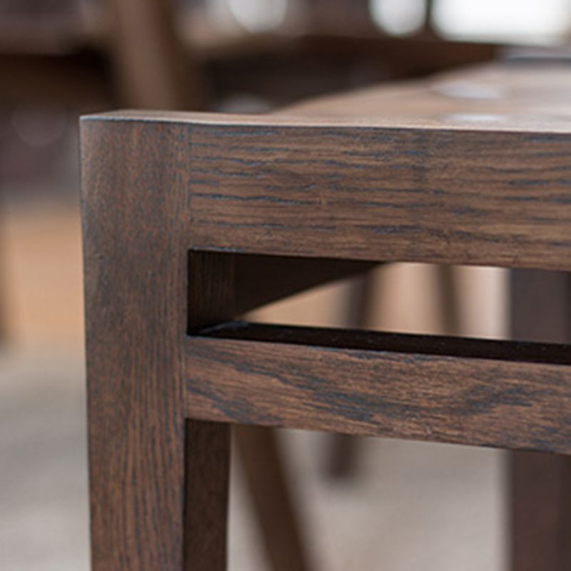 Contemporary Style Dining Chairs Open Back Dining Armless Side Chair with Wooden Legs