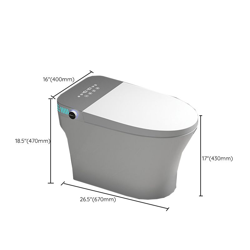 Contemporary Floor Mount Toilet Heated Seat Included Urine Toilet for Bathroom