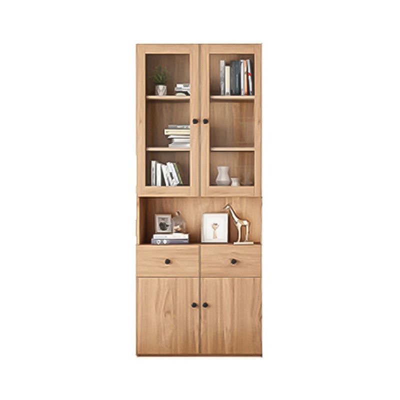 Solid Wood Bookcase Contemporary Style Bookshelf for Home Office Study Room