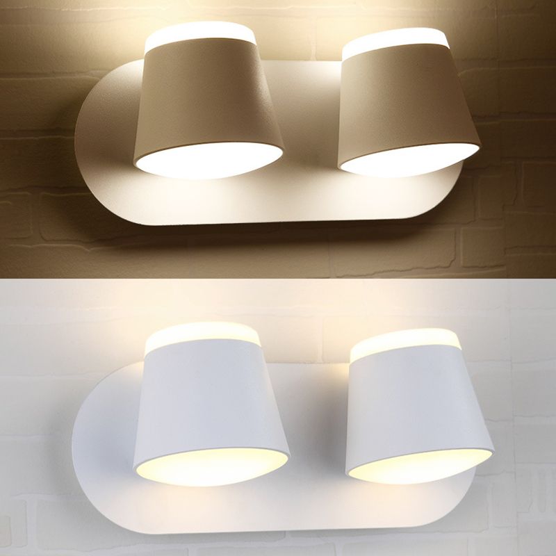 Modern Minimalist Style Half Cylinder Wall Light Sconces Acrylic Wall Lighting for Living Room