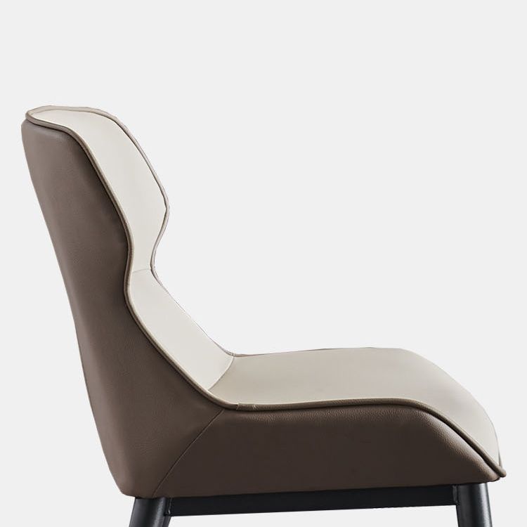 Modern Dining Room Side Chairs Faux Leather Armless Chairs for Home