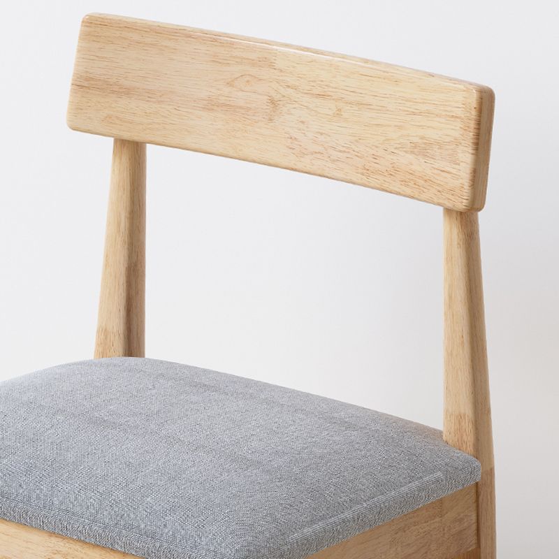 Industrial Wood Dining Chair Home Armless Upholstered Open Back Single Dining Side Chair