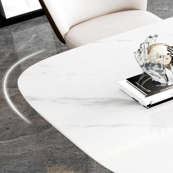 Modern Sintered Stone Top Dining Set Rectangle 1/5/6 Pieces Dining Room Table Set