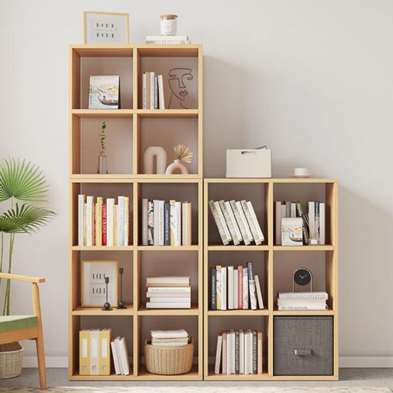 Matter Finish Cube Bookcase Contemporary Wooden Shelf Bookcase