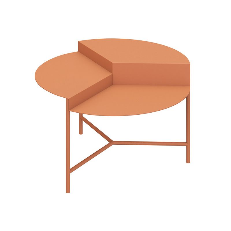 Mid-Century Modern Rond Coffee Table with 3 Legs in Iron 17.72" High