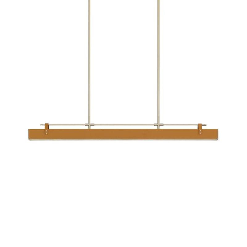 Leather LED Island Light Ultra-Modern Hanging Light Fixture for Dining Room