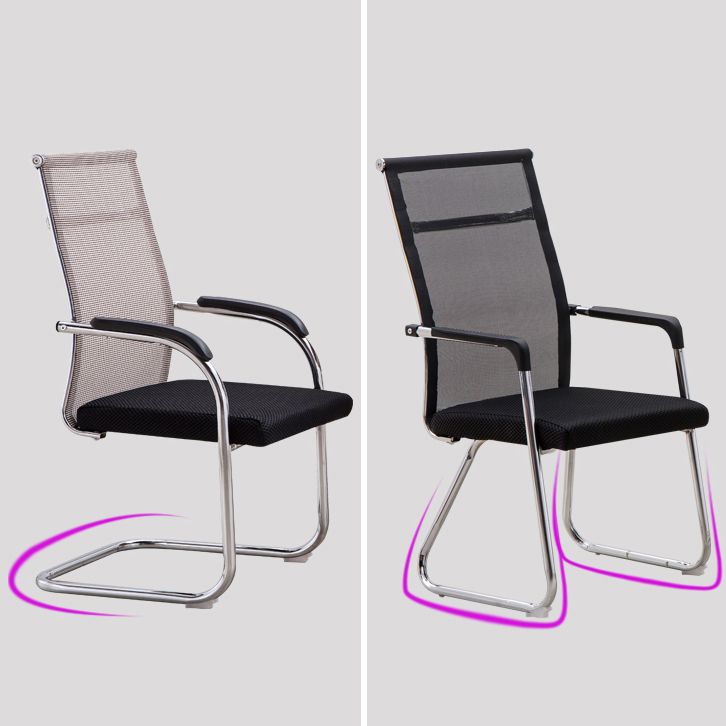 Medium/High Back Office Chair Metal Leg Mesh Back Sponge Cushion Office Chair
