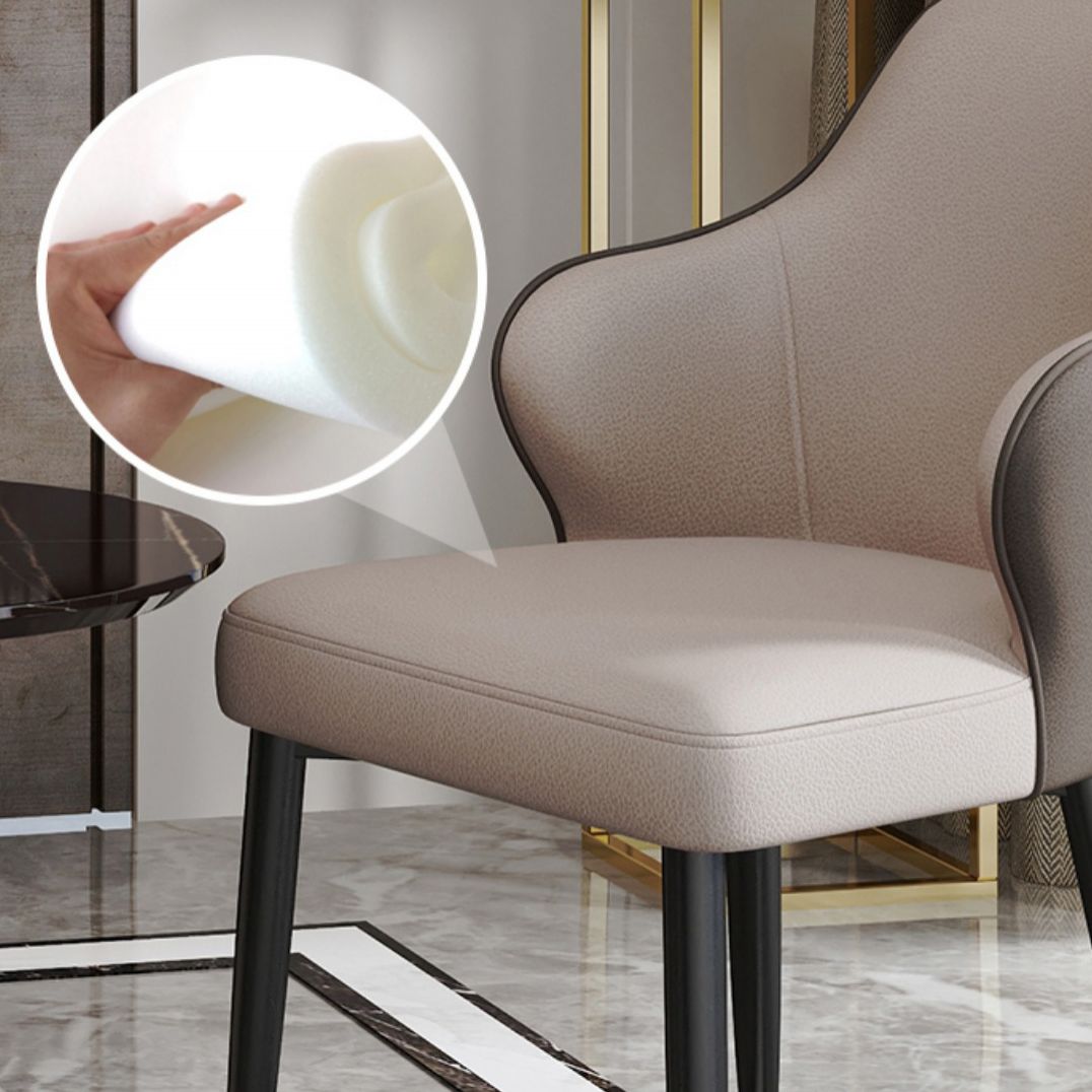 Contemporary Style Parsons Upholstered Dining Arm Chair for Home