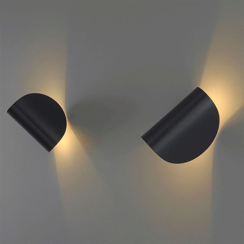 Rotatable Metal Tile Shaped LED Sconce Lamp 6.5" H Modern Style Mini Wall Mount Light