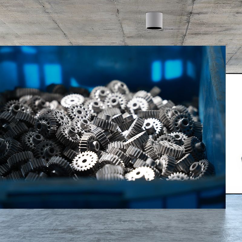 Mildew Resistant Industrial Metal Mural Wallpaper Decorative Wall Art for Decoration