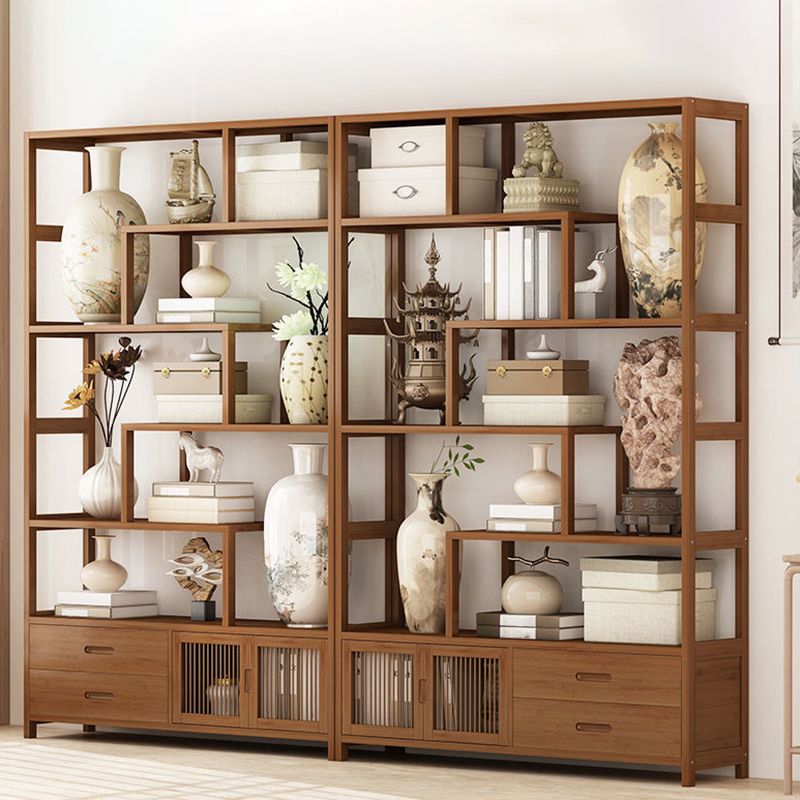 9.84" Wide Modern Wooden Shelf Bookcase Matte Finish Etagere Bookshelf