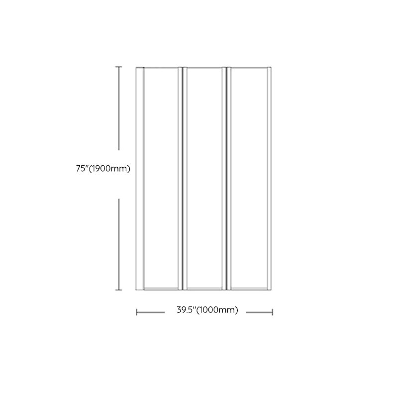 Semi Frameless Folding Shower Screen Tempered Glass Shower Screen