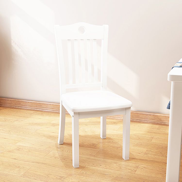 Traditional Style Chair Dining Kitchen Armless Chairs with Wooden Legs