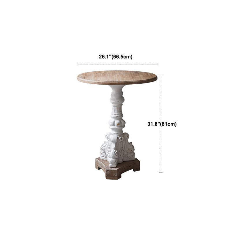 French Country Distressed Coffee Table Wooden Coffee Cocktail Table for Living Room