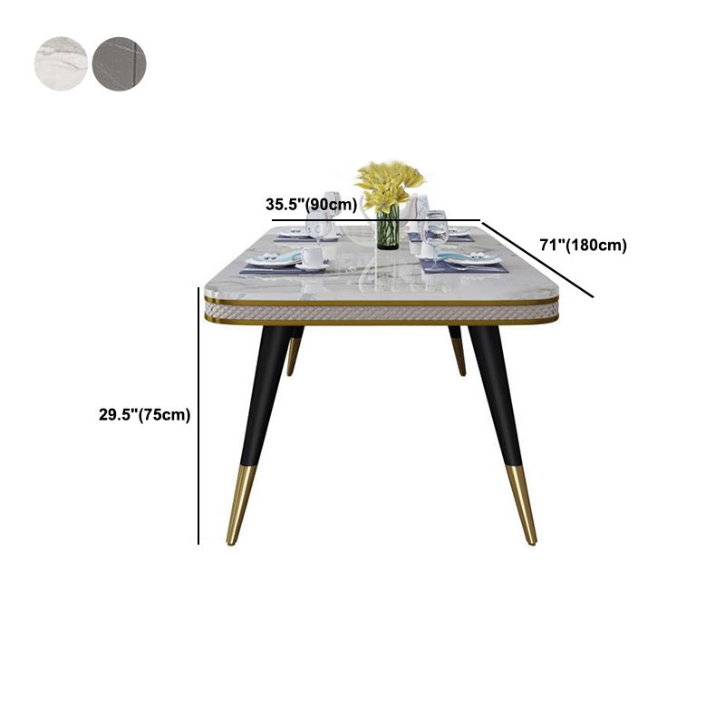 Rectangle Dining Table Traditional Luxury Dining Table with 4 Legs