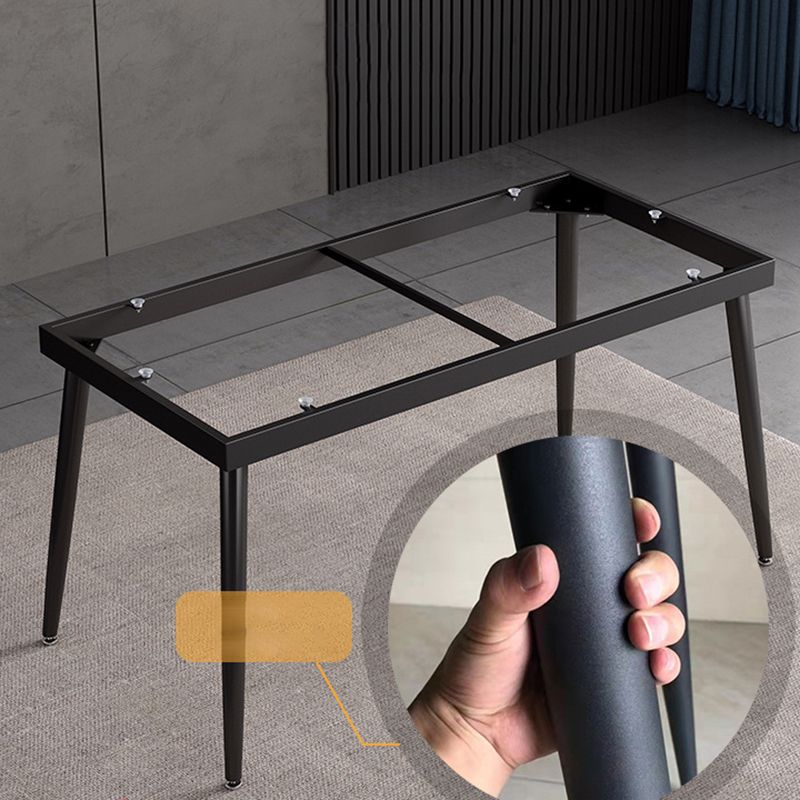 Modern Sintered Stone Dining Table Set White Rectangle Dining Set for Home Use