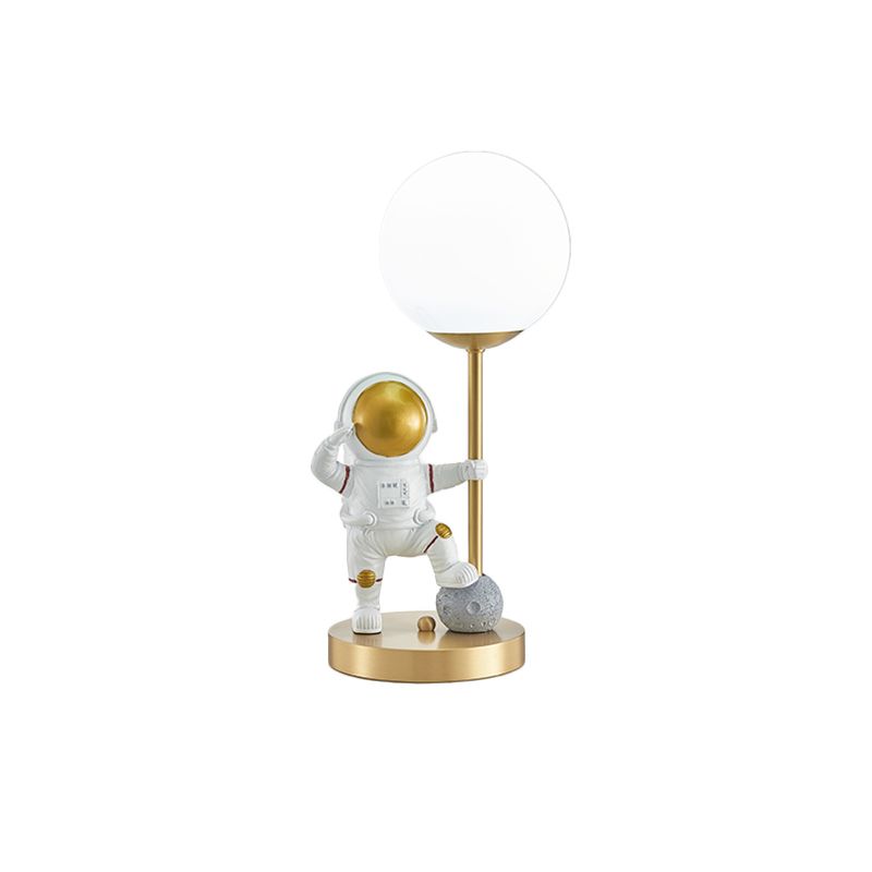 Astronaut Kids Bedroom Table Light Glass 1 Bulb Nordic Nightstand Light