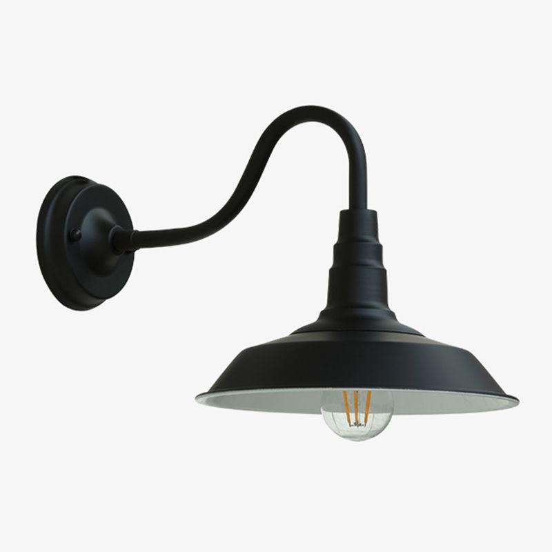 Industrial Style Barn Light Wall Sconce Metal 1 Light Sconces for Outdoor
