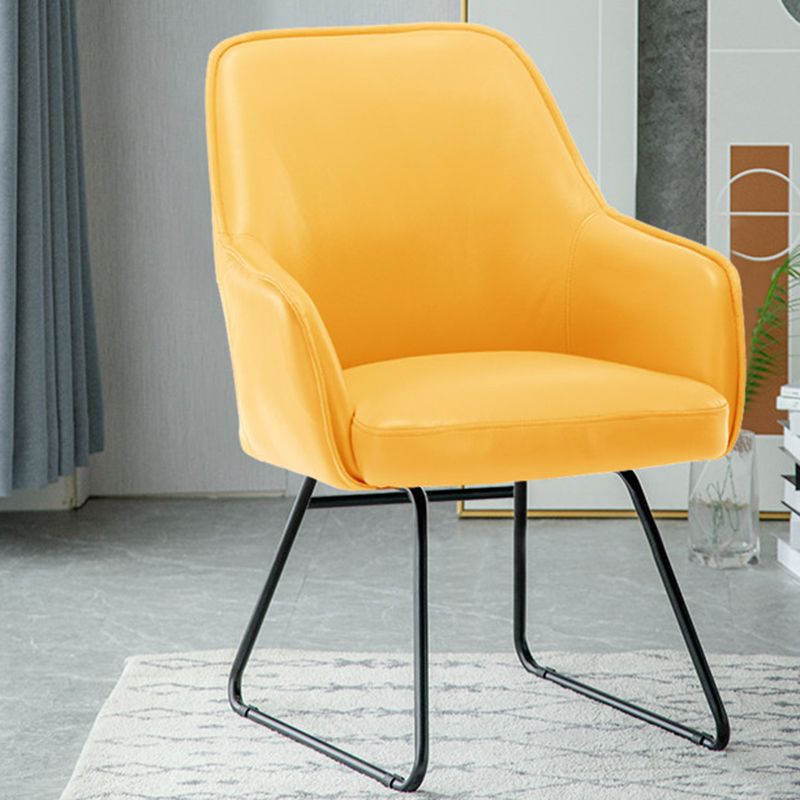 Faux Leather Arm Chair 22.44" L x 23.22" W x 32.67" H Accent Armchair for Living Room