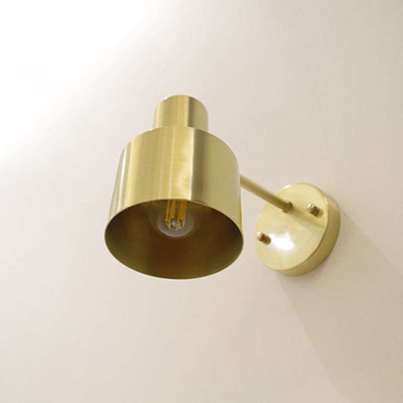 Gold 1 Light Wall Light Post-Modern Minimalist Metal Cylindrical Wall Light for Living Room