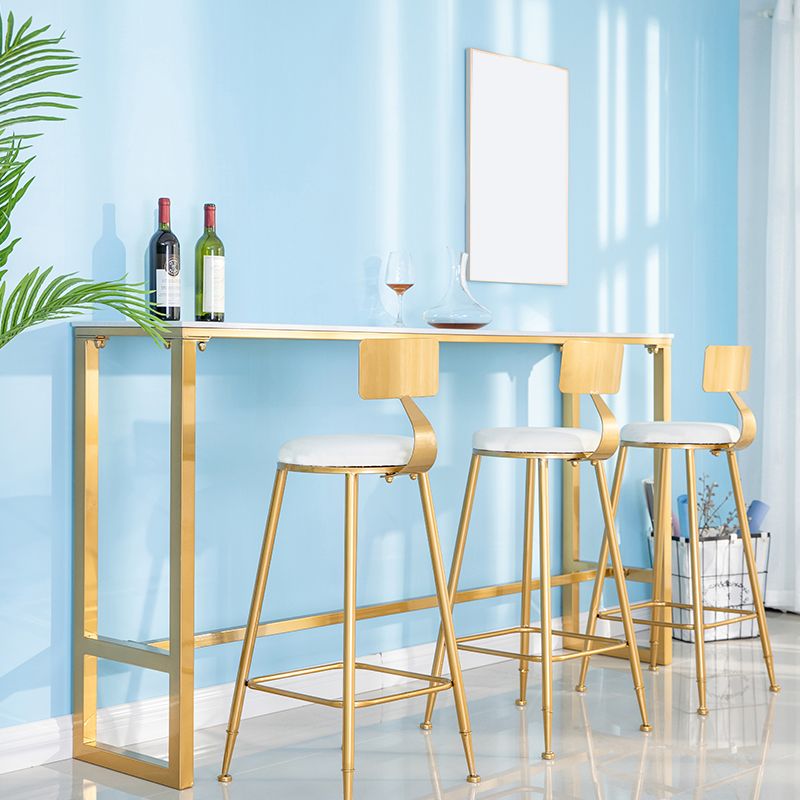 Indoor Trestle 1/4/7 Pieces Pub Set Modern White Rectangle Table and Stool Set