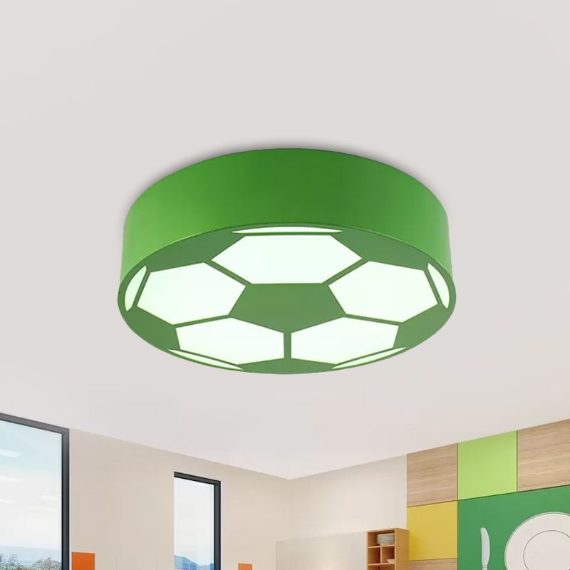 Plafonnier LED en métal de style enfant avec abat-jour en acrylique, rouge/jaune/bleu