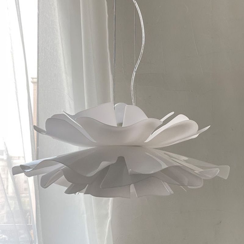 Blanc Modern 1-Light Down Lighting Acrylique suspendu suspendu pour la chambre des enfants