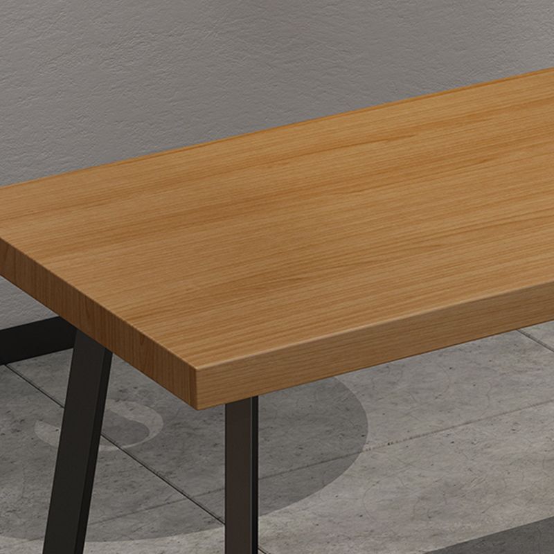 Industrial Wooden Dining Table Double Pedestal Dining Table for Restaurant