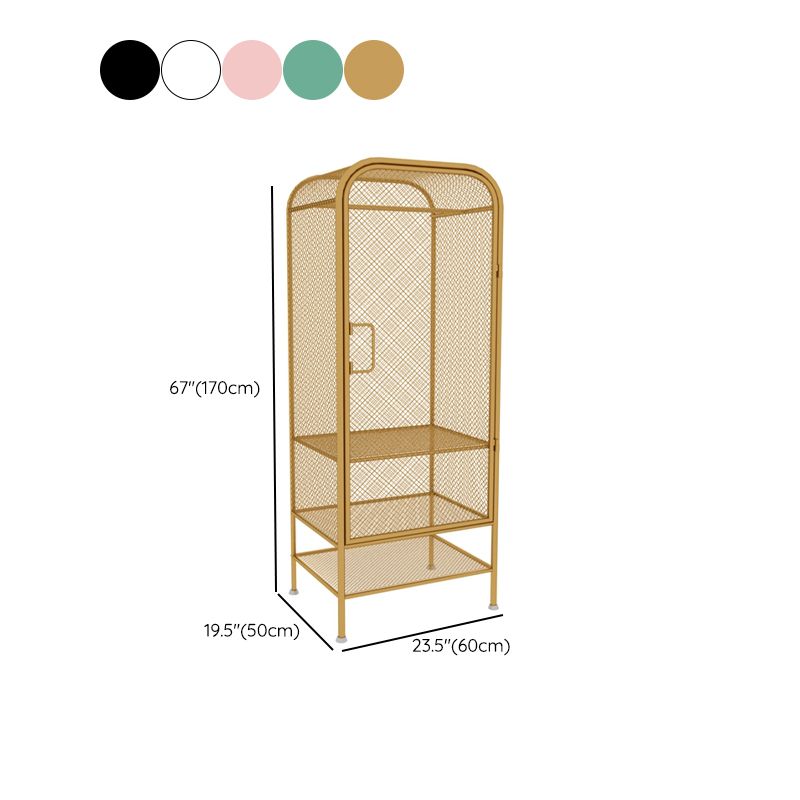 Metal Wardrobe Cabinet Modern Style Clothes Rail Wardrobe Armoire