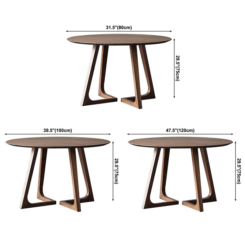 Round Double Pedestal Home Furniture Solid Wood Dining Room Collection