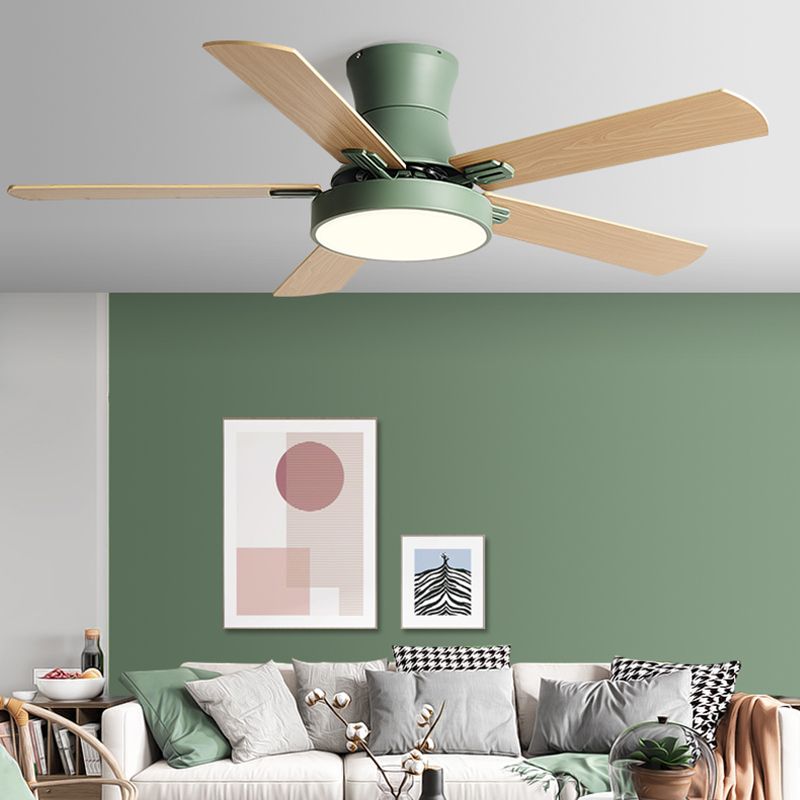 Modern Style Ceiling Fan Lamp Metal 1 Light Ceiling Fan Lighting for Living Room