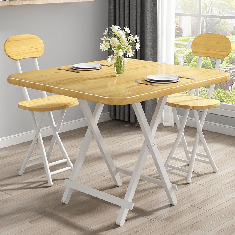 MDF Modern Square Dining Table Mesa de pedestal de acabado mate para el hogar