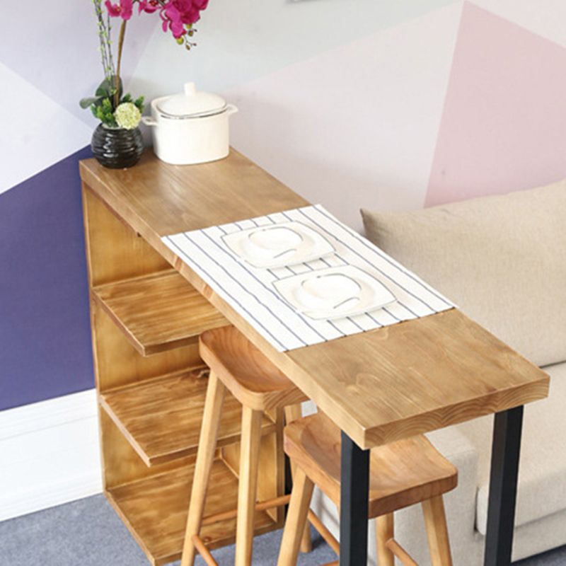 Industrial Bar Stool and Table 1/2/3 Pieces Wood Pub Dining Set