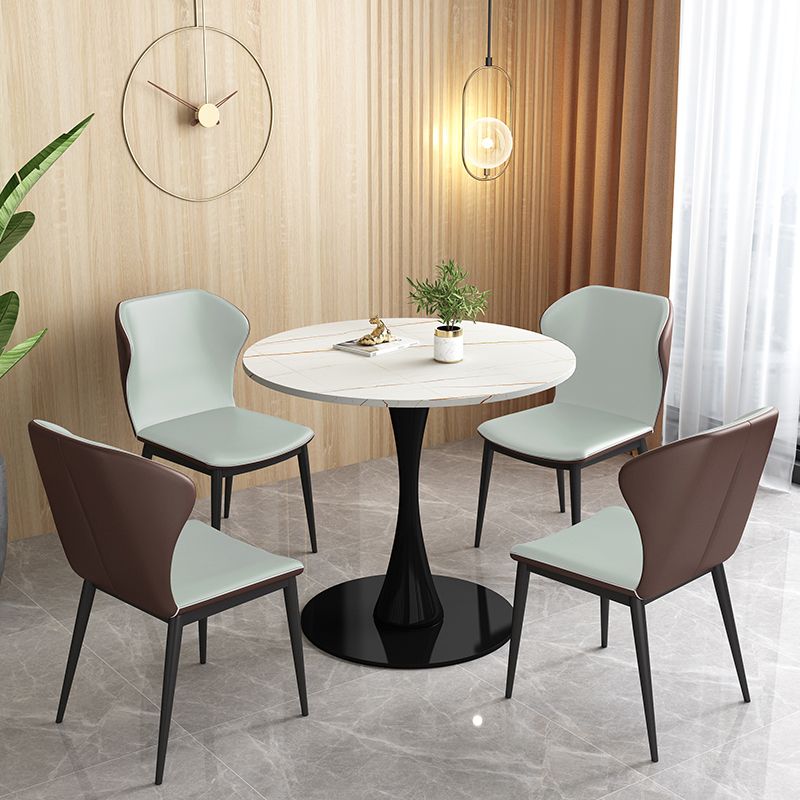 Stenen voetstuk eettafel eigentijdse stijl rond meubilair voor binnen